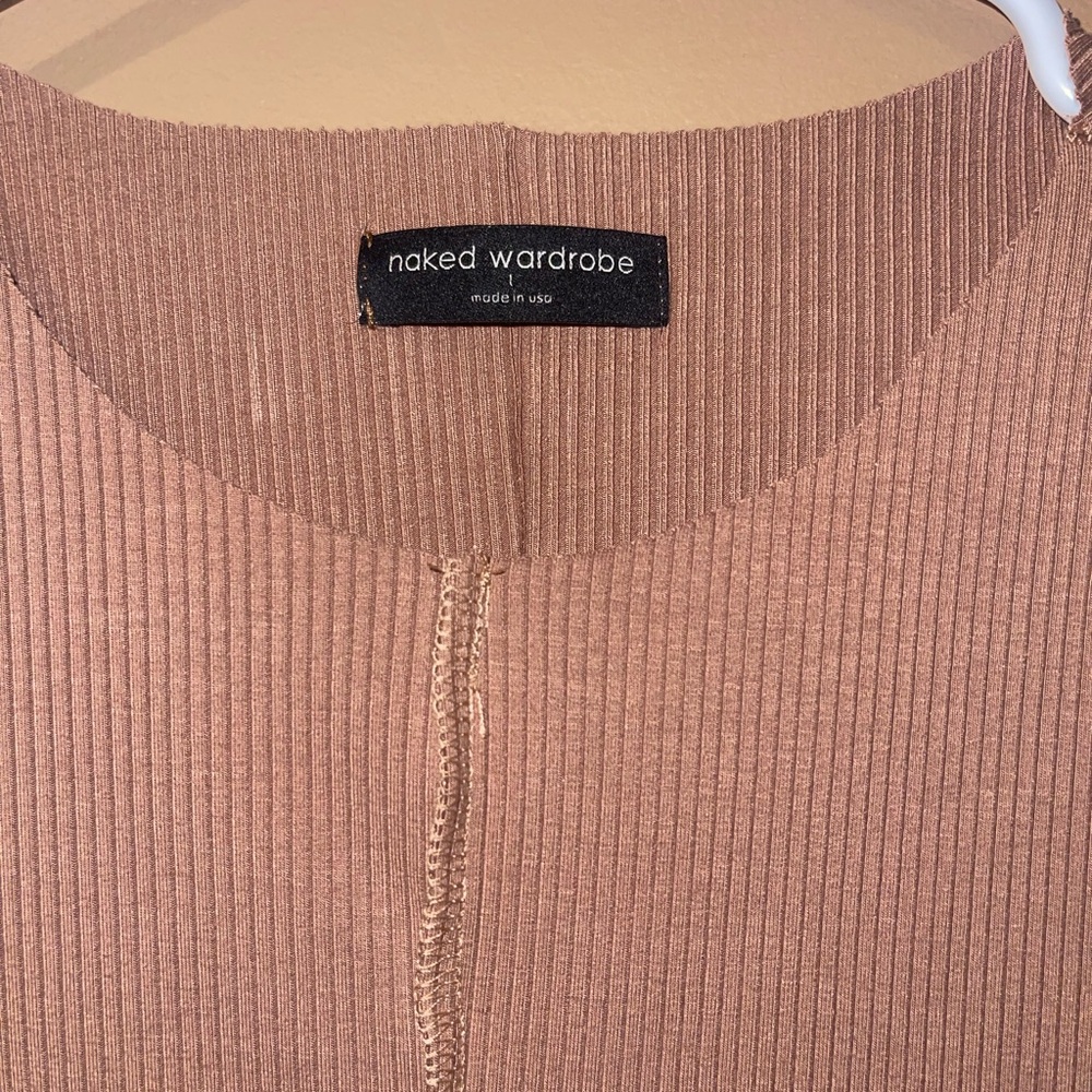 Naked wardrobe Brown ribbed tank dress - Picture 6 of 10